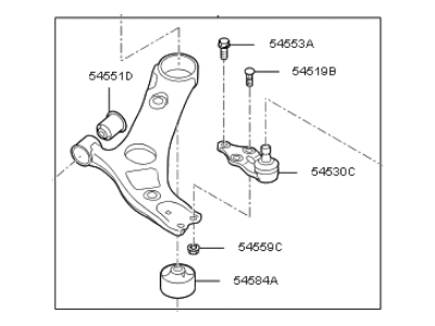 Kia Optima Control Arm - 545004R000