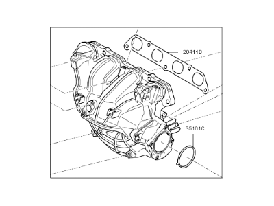 Kia 283102B700 Manifold Assembly-Intake