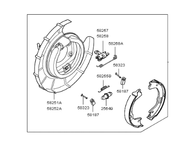 2013 Kia Optima Hybrid Parking Brake Shoe - 582703Q100