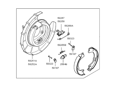 Kia Optima Hybrid Parking Brake Shoe - 582503Q100