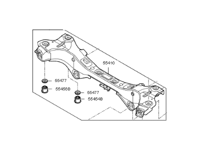 Kia Optima Rear Crossmember - 554054C050