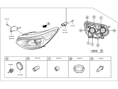 2015 Kia Soul EV Headlight - 92101E40201D