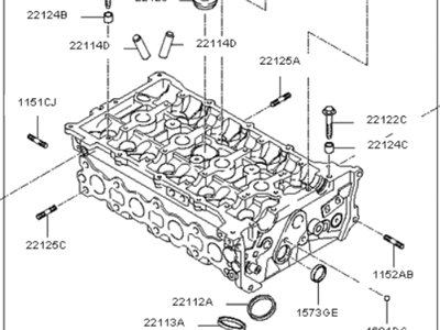 Kia Forte Cylinder Head - 221002G000