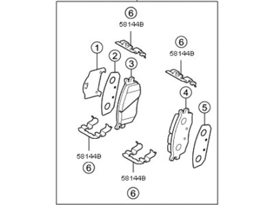 Kia Brake Pad Set - 581011FA50