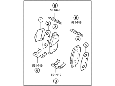 2010 Kia Sportage Brake Pad Set - 581011FA50