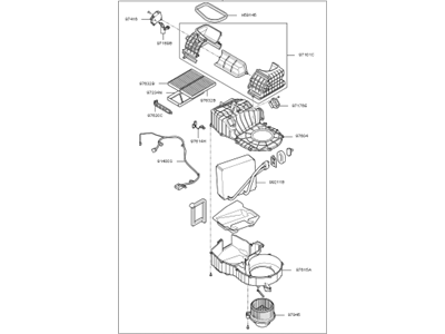 Kia 976013E360 EVAPORATOR & Blower