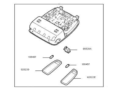 Kia 92820B2210BF3 Lamp Assembly-Overhead Console