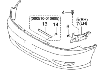 2000 Kia Rio Bumper - 0K32B50030AXX