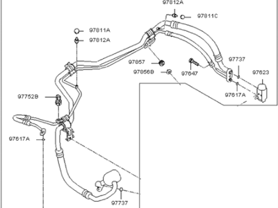 Kia 977753W700 Suction & Liquid Tube Assembly