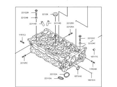 2010 Kia Forte Cylinder Head - 221002G200