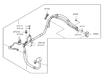 Kia Sportage A/C Hose - 97775D9450