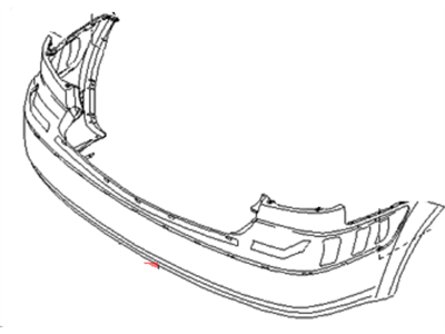 Kia 866111G210 Rear Bumper Cover