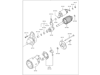 Kia Rio Starter Motor - 3610026850