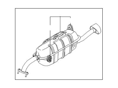 2009 Kia Rio Muffler - 287301G460