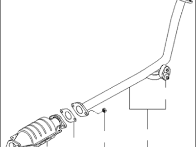 Kia 286001G410 Center Muffler Assembly