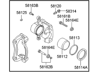 Kia Forte Brake Caliper - 58190A7A00