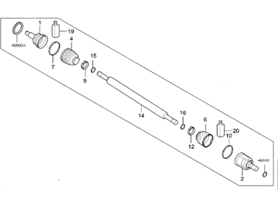 Kia Axle Shaft - 49501A8050