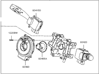 Kia Spectra SX Headlight Switch - 934102F045