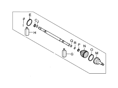 2013 Kia Optima Axle Shaft - 495804C300