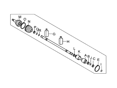 Kia 495804C750 Joint & Shaft Kit-Front