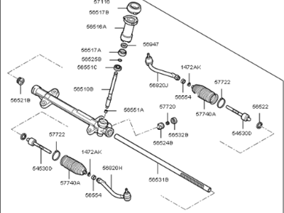 2013 Kia Forte Koup Rack And Pinion - 565002H200