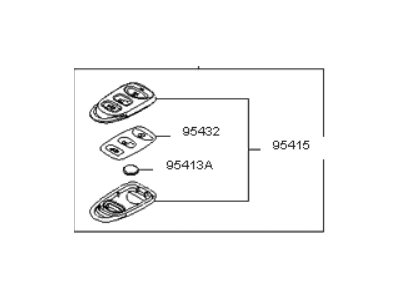 2009 Kia Spectra SX Car Key - 954302F901