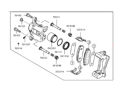 2006 Kia Sorento Brake Caliper - 582103E700