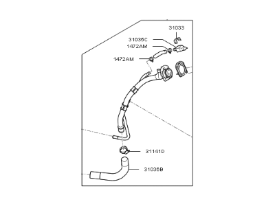 2017 Kia Sedona Fuel Filler Neck - 31030A9500