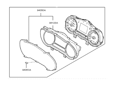 Kia 940414C470 Cluster Assembly-Instrument