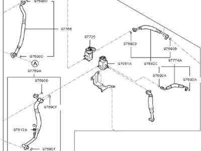 Kia 97776E4510 Suction & Liquid Tube Assembly