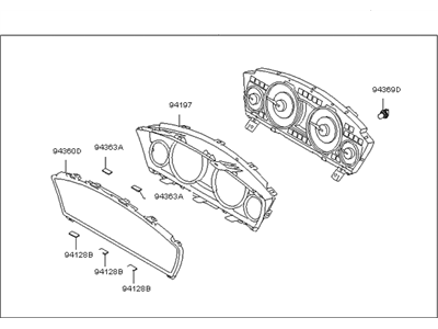 Kia 940113F073 Cluster Assembly-Instrument