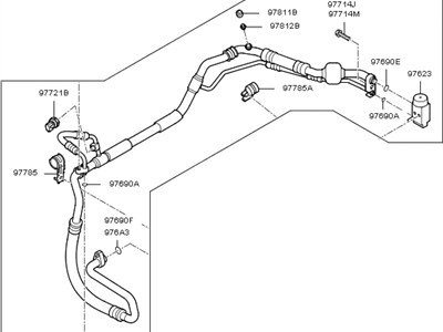 Kia 97775G5200 Suction Tube Assembly