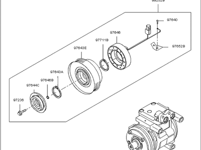 Kia A/C Compressor - 977012D700