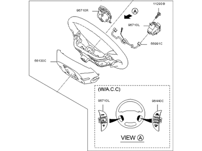 2013 Kia Sedona Steering Wheel - 561104D500BQ