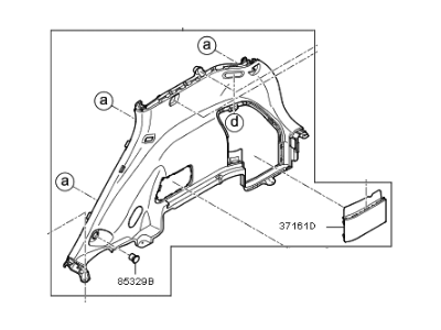 Kia 85740G5200WK Trim Assembly-Luggage Side