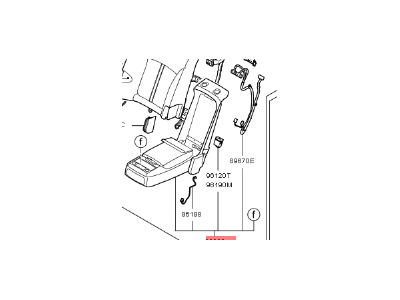 Kia 899003TNG0KER Rear Seat Back Armrest Assembly