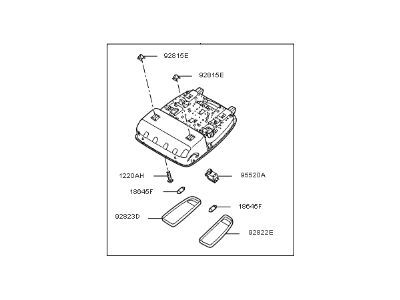 Kia 92800B2010EQ Lamp Assembly-OVERHEADEAD Console