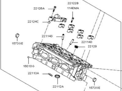 2010 Kia Sorento Cylinder Head - 221103CAB0A