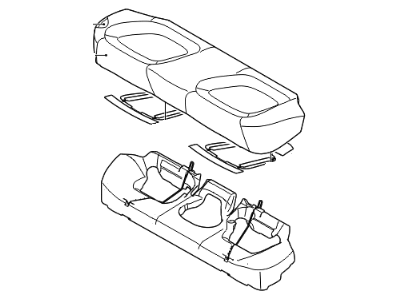 Kia 891004C570NA9 Cushion Assembly-Rear Seat