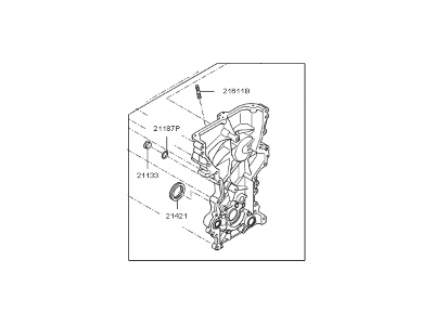 Kia 213502E030 Cover Assembly-Timing Chain