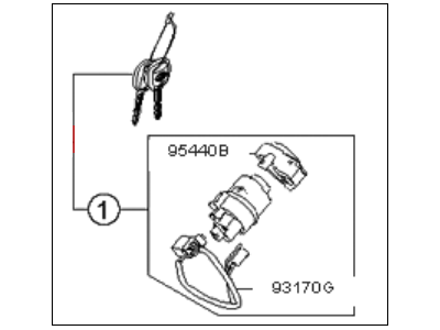 2008 Kia Sedona Ignition Switch - 819004DC00