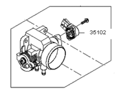 2007 Kia Rio Throttle Body - 3510026860