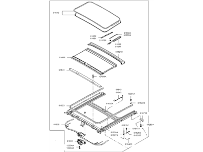 Kia 816001G010LX Sunroof Assembly