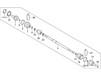 Kia Axle Shaft - 49501A7180