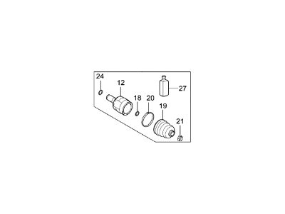 Kia 49592A74A5 Joint Kit-Front Axle Differential