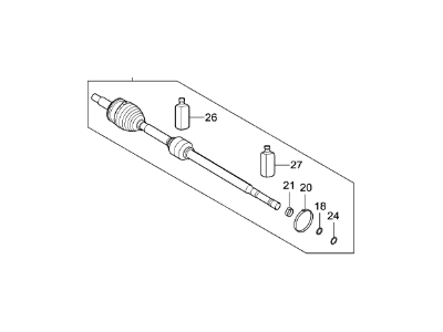 Kia 49525A7550 Joint & Shaft Kit-Front