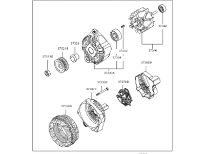 Kia 3730023650 Generator Assembly