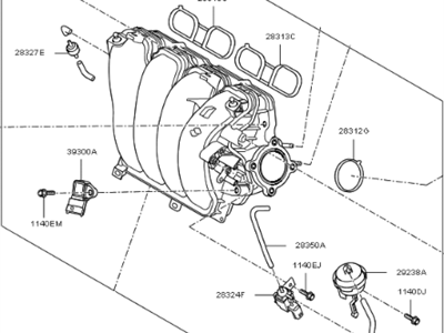 2015 Kia Soul Intake Manifold - 283102E700