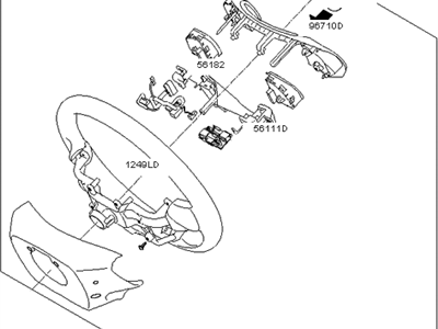 Kia 561004U600VA Steering Wheel Assembly