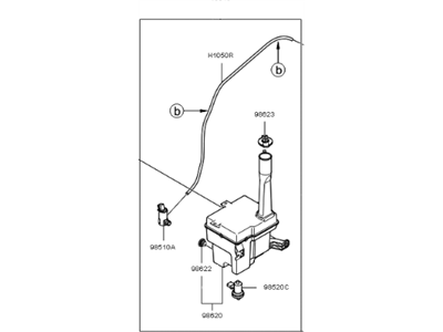 2007 Kia Optima Washer Reservoir - 986102G000